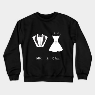 Wedding day Mr and Mrs Crewneck Sweatshirt